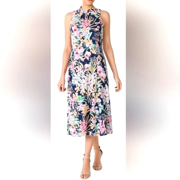 strapless open back dress Women Casual Crewneck Short Sleeve Pockets Swing T-Shirt Dress main image 0